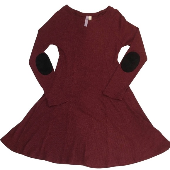 Francesca’s Alya Elbow Patches Thermal Academia Fall Festive Dress - Size L - Picture 4 of 8